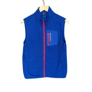 Vineyard Vines Boys Fleece Vest Blue youth size xl 18 country club preppy